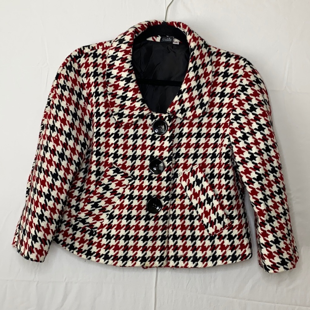 Charming Charlie Houndstooth Bolero Jacket.
